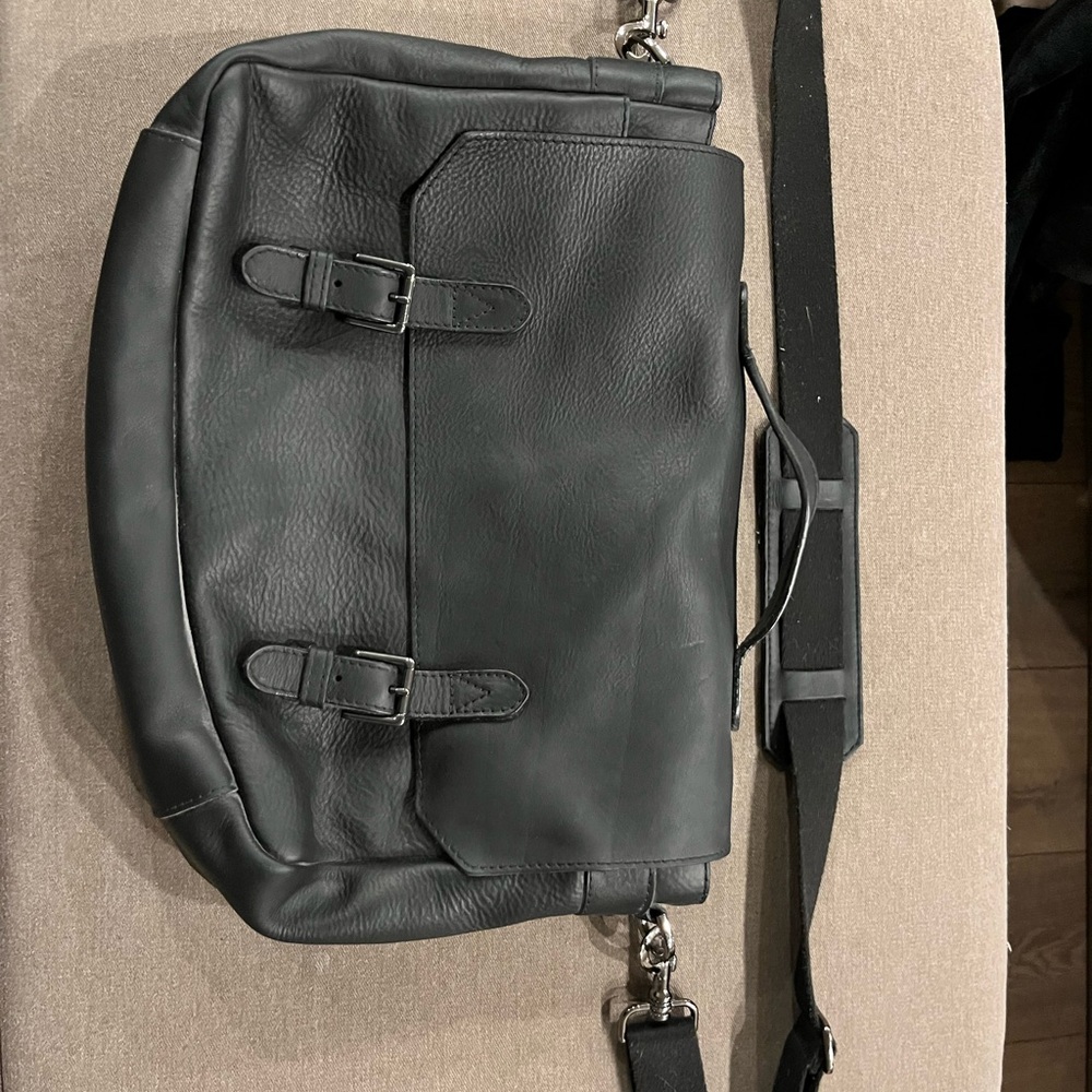 Frank and Oak Leather Messenger Bag